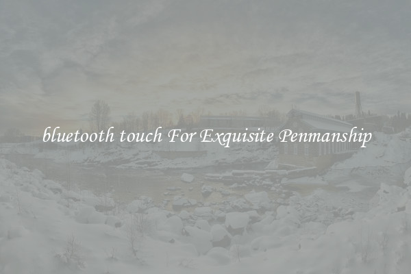 bluetooth touch For Exquisite Penmanship