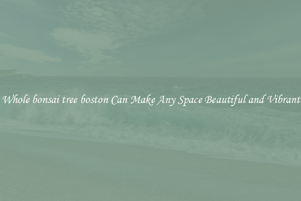 Whole bonsai tree boston Can Make Any Space Beautiful and Vibrant