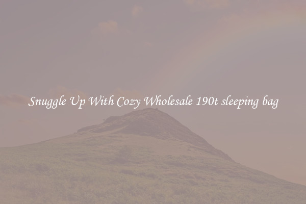 Snuggle Up With Cozy Wholesale 190t sleeping bag