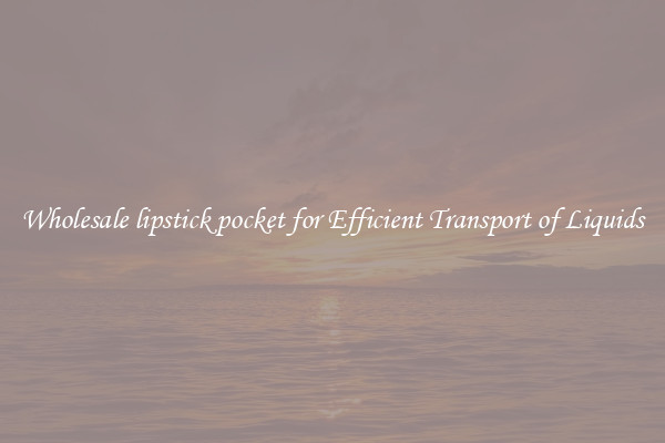 Wholesale lipstick pocket for Efficient Transport of Liquids
