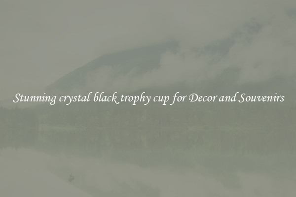 Stunning crystal black trophy cup for Decor and Souvenirs