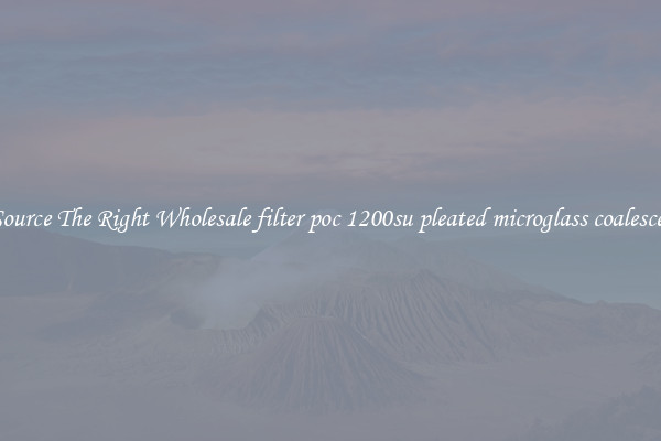 Source The Right Wholesale filter poc 1200su pleated microglass coalescer