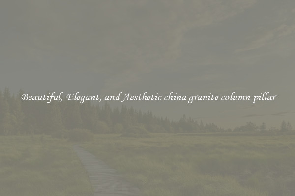 Beautiful, Elegant, and Aesthetic china granite column pillar