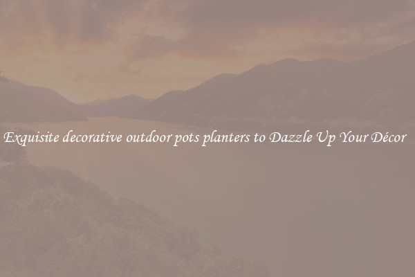 Exquisite decorative outdoor pots planters to Dazzle Up Your Décor  