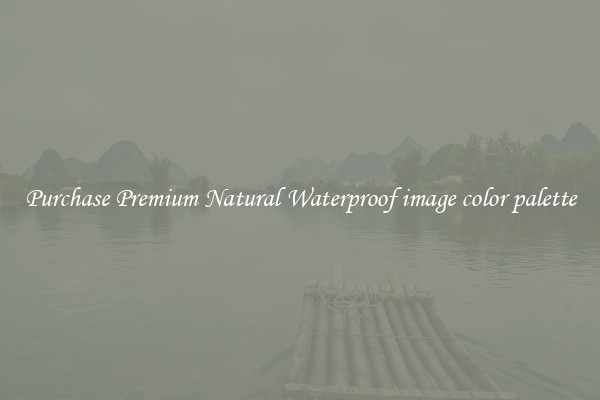 Purchase Premium Natural Waterproof image color palette