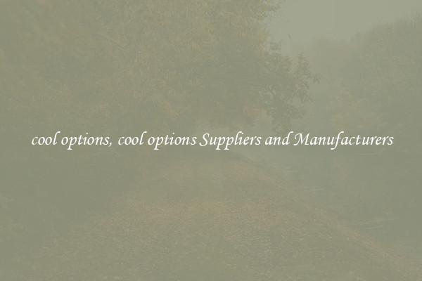 cool options, cool options Suppliers and Manufacturers
