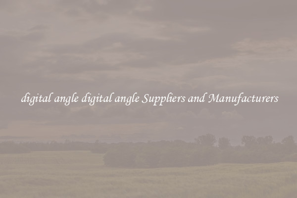 digital angle digital angle Suppliers and Manufacturers
