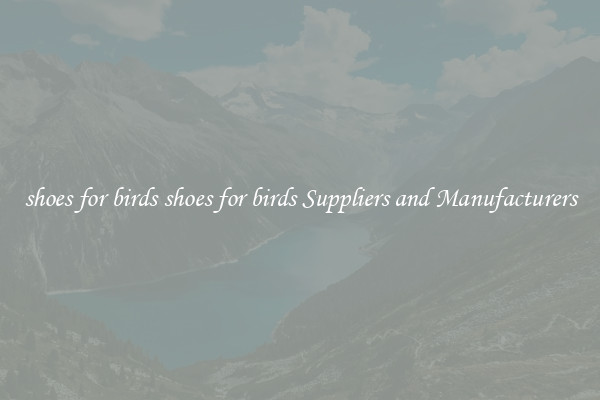 shoes for birds shoes for birds Suppliers and Manufacturers
