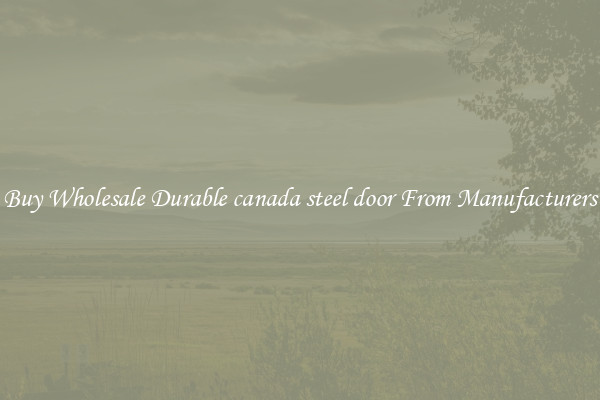 Buy Wholesale Durable canada steel door From Manufacturers