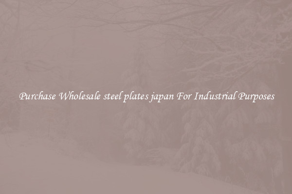 Purchase Wholesale steel plates japan For Industrial Purposes